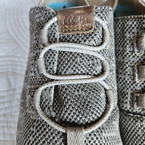 EUC Olukai Womens Hale'iwa Li Ha'a Women Size 7.5 Brown Grey Slipon - Picture 10 of 16